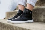 Barebarics ZING HIGH TOP Leather Black and White - Bilde 6