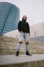 Barebarics ZING HIGH TOP Leather Black and White - Bilde 5