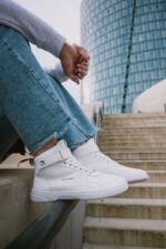 Barebarics ZING HIGH TOP Leather All White - Bilde 5