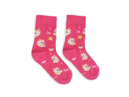 Be Lenka barfotsokker KIDS Unicorn/BubleGum Pink