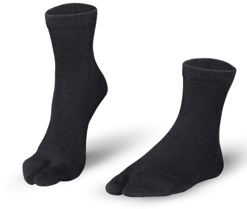 merino tabi midi Knitido MERINO Tabi (stortåsokker) Midi Black - Bilde 1