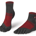 Knitido OUTDOOR Midi tåsokker Grey/Red