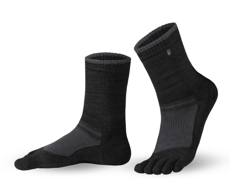 outdoor hiking black grey Knitido OUTDOOR Hiking tåsokker Black/Grey - Bilde 1
