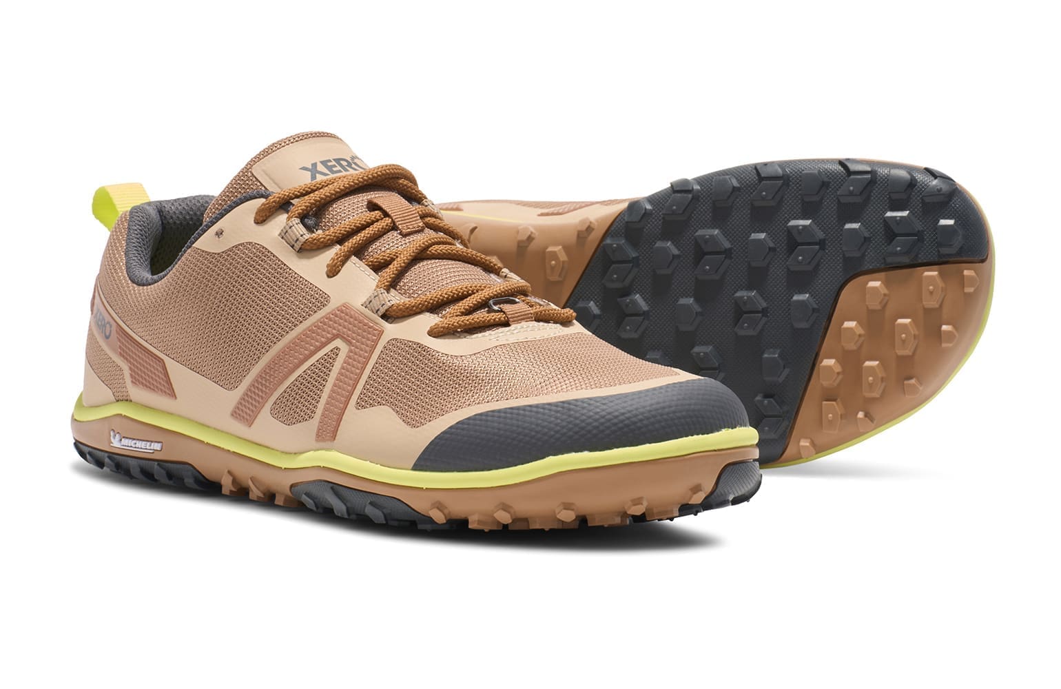 SLVM-DISM_Scrambler-Low-EV_Dark-Irish-Cream-Sunny-Lime_Marketing-Pair_2607_WEB Xero SCRAMBLER LOW EV Men Dark Irish Cream / Sunny Lime - bestillingsvare - Bilde 1